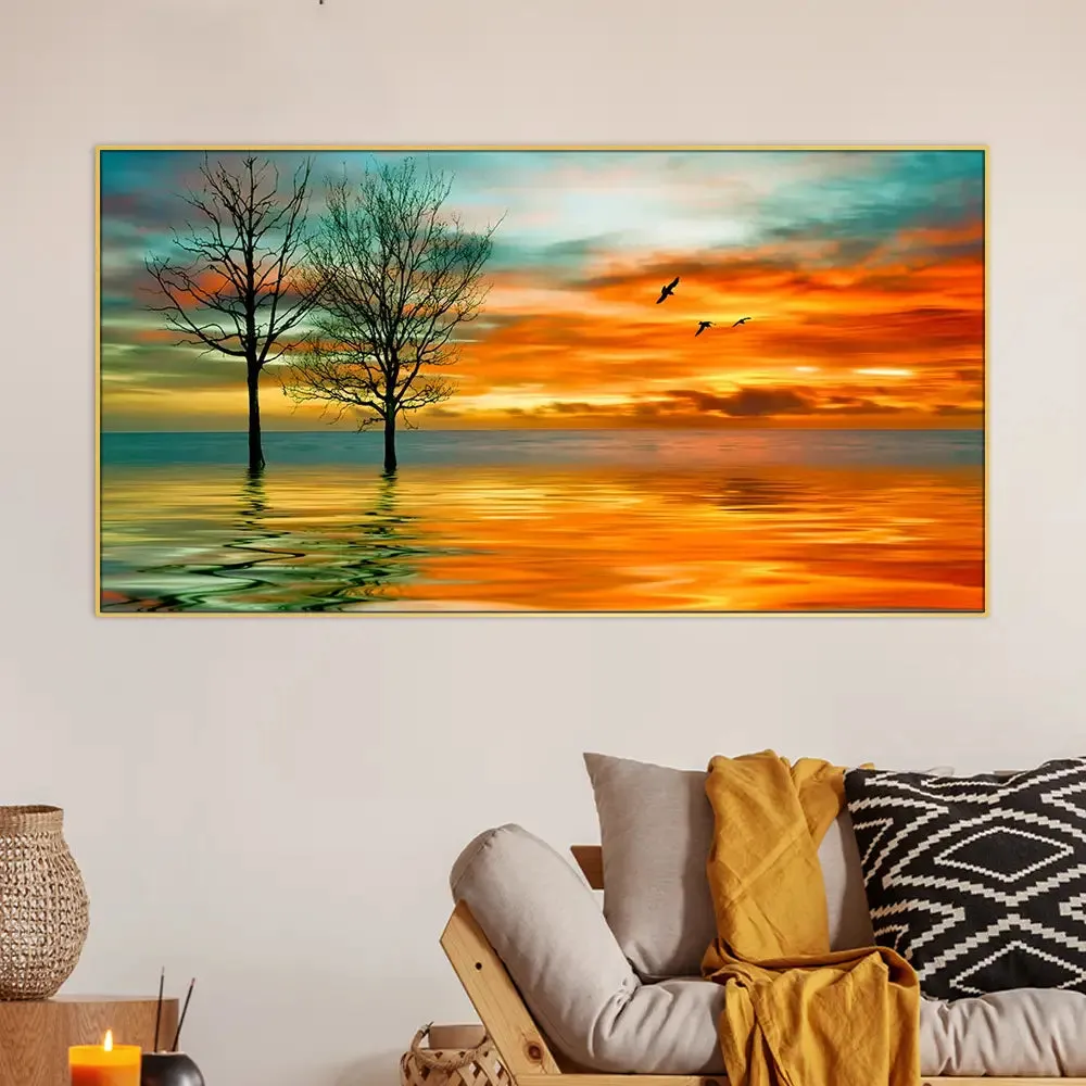Sunset Scenery Canvas Painting Sunset Scenery Canvas Paintings