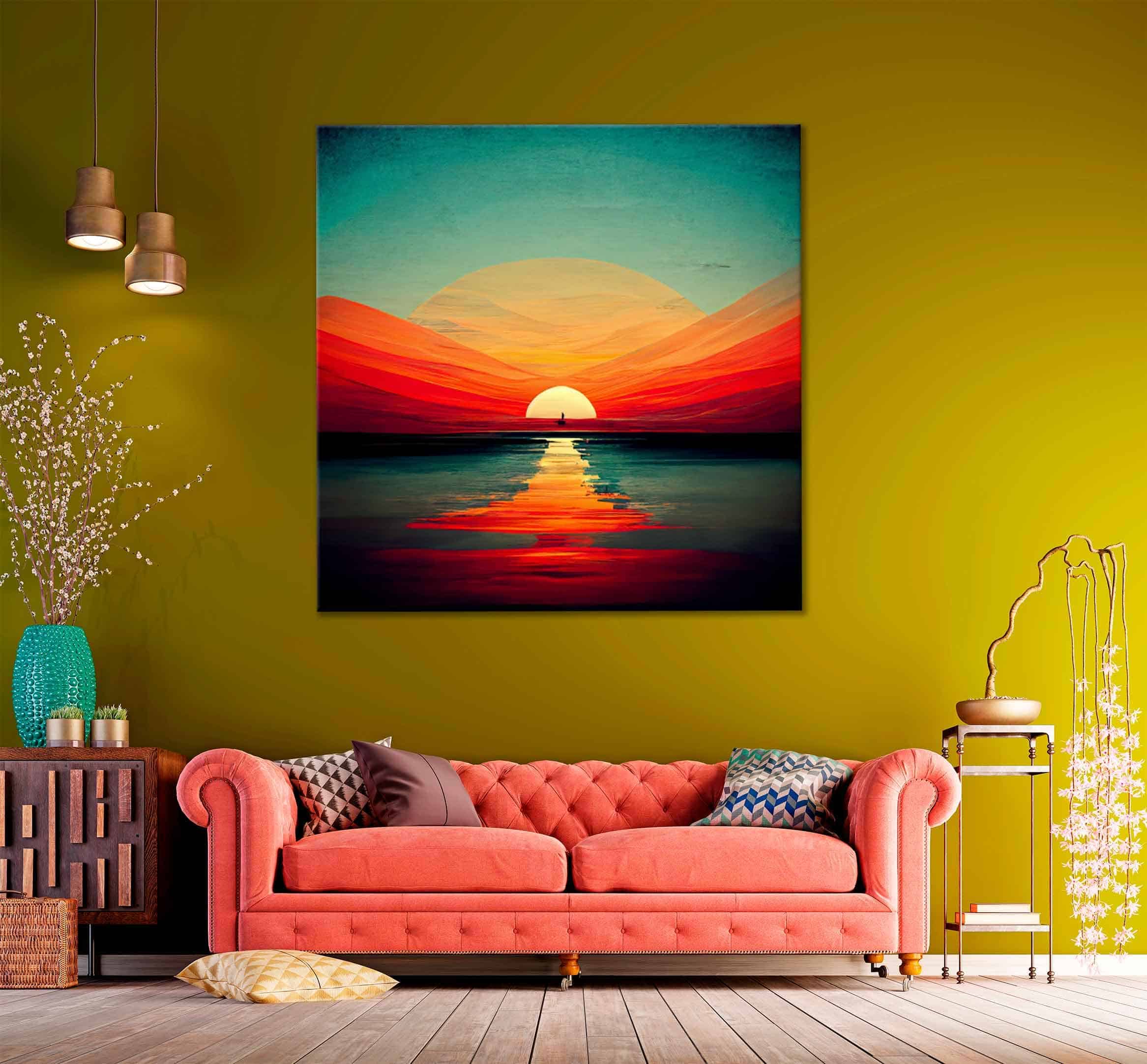 Square Sunset Canvas Square Sunset Canvas