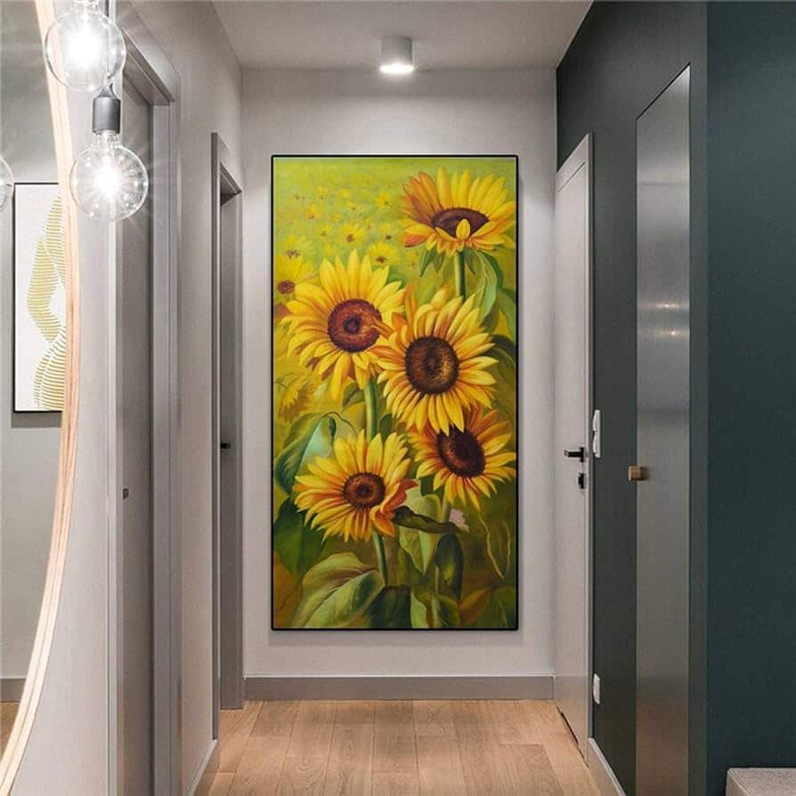 Sunflower Wall Canvas Art Sunflower Wall Canvas Art