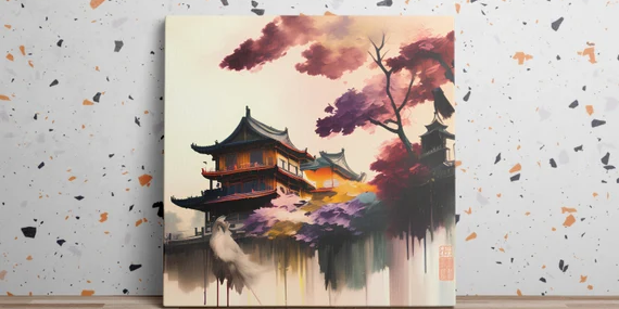 Victorian Chinese Architecture Canvas Victorian Chinese Architecture Canvas