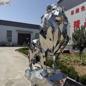 Stainless Steel Sculpture Lion