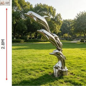 Stainless Steel Sculpture Dolphin